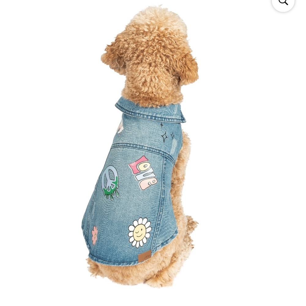 Justice Pet Denim Printed Dog Jacket size XS